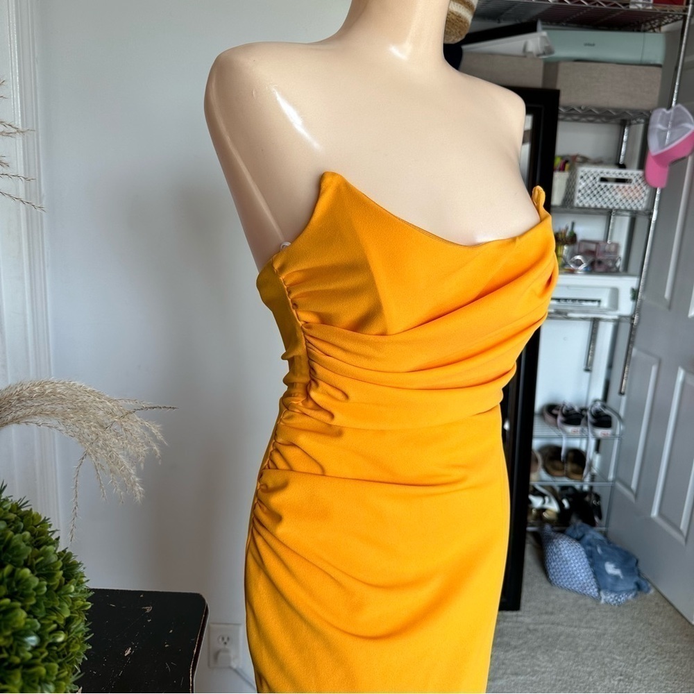 LULU’S MALIA RUCHED STRAPLESS MAXI DRESS - Picture 6 of 16